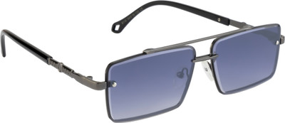 Fair-x Rectangular Sunglasses(For Men & Women, Grey)