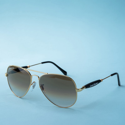 LOUIS KOUROS Aviator Sunglasses(For Men & Women, Brown, Clear)