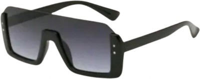 Munsif Sales Rectangular Sunglasses(For Men, Black)