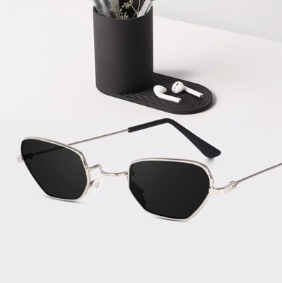 ALFATOORE Rectangular Sunglasses(For Men, Black)