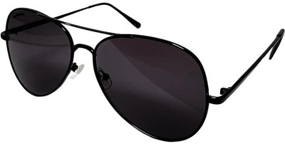 Chashmate Aviator Sunglasses(For Men & Women, Black)