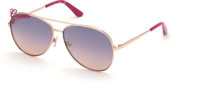 GUESS Aviator Sunglasses(For Women, Pink)