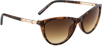 Dressberry Oval Sunglasses(For Women, Brown)