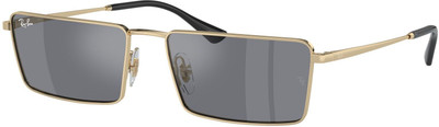 Ray-Ban Rectangular Sunglasses(For Men & Women, Grey)