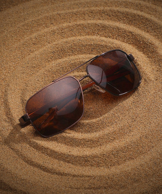 French Accent Aviator Sunglasses(For Men, Brown)
