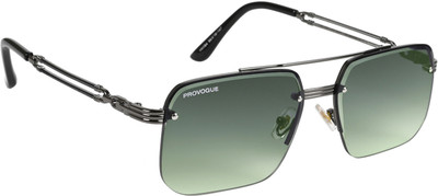 PROVOGUE Rectangular Sunglasses(For Men, Green, Grey)
