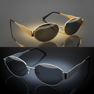 DKERAOD Oval, Cat-eye Sunglasses(For Men & Women, Black)