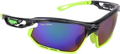 NuVew Sports, Wrap-around Sunglasses(For Men, Green, Blue)