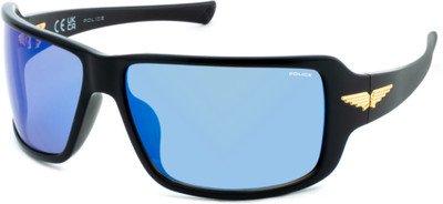 Police Rectangular Sunglasses(For Men, Blue)