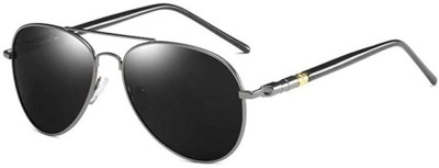 Rich Club Aviator Sunglasses(For Men & Women, Black)