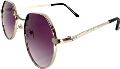 Matteo Bianchi Round Sunglasses(For Men & Women, Violet)