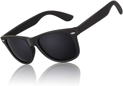 Supreno Wayfarer Sunglasses(For Men, Black)