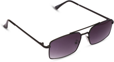 Sunnies Rectangular Sunglasses(For Men & Women, Black)