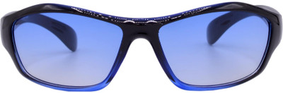 Hrinkar Wrap-around Sunglasses(For Men, Blue)