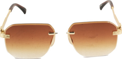 Bayberry Rectangular, Wayfarer Sunglasses(For Men & Women, Brown)