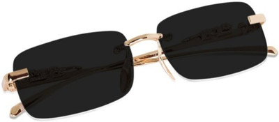 Shade House Retro Square Sunglasses(For Men & Women, Black)