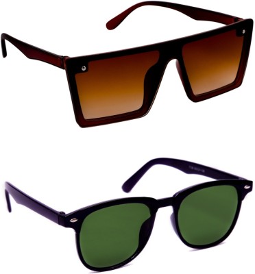 TheWhoop Wayfarer Sunglasses(For Men, Green)