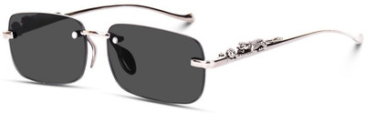 Supreno Rectangular Sunglasses(For Men & Women, Black)
