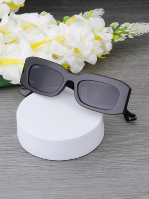Ted Smith Rectangular Sunglasses(For Men & Women, Black)