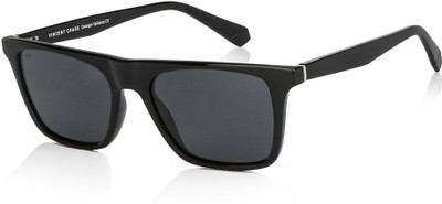 VINCENT CHASE by Lenskart Wayfarer Sunglasses(For Men & Women, Black)