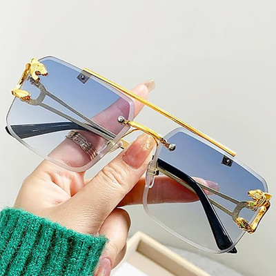 DKERAOD Rectangular Sunglasses(For Men & Women, Blue)