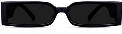 Elyvo Rectangular Sunglasses(For Men & Women, Black)