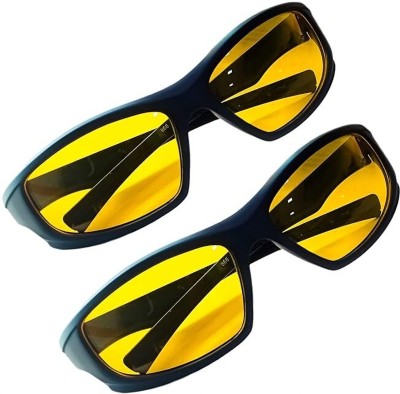 Isotope Wrap-around Sunglasses(For Men & Women, Yellow)