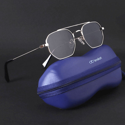 VINCENT CHASE by Lenskart Retro Square Sunglasses(For Men & Women, Green)