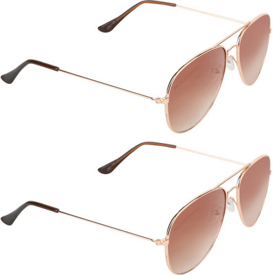 Aligatorr Aviator Sunglasses(For Men & Women, Brown)