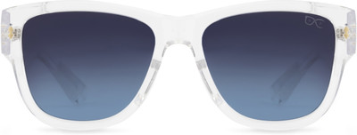 HEXXA Over-sized, Rectangular, Retro Square, Wrap-around Sunglasses(For Men, Clear)
