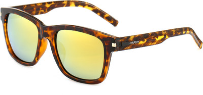 PARIM Rectangular, Over-sized Sunglasses(For Men, Golden)