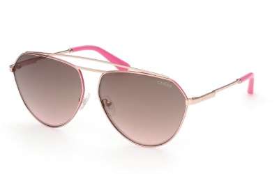 GUESS Aviator Sunglasses(For Women, Brown)