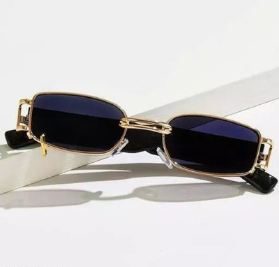 ALFATOORE Rectangular Sunglasses(For Men & Women, Black)
