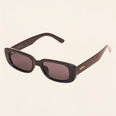 HEXXA Rectangular Sunglasses(For Men & Women, Black)