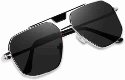 ARSunglasses Retro Square Sunglasses(For Men & Women, Black)