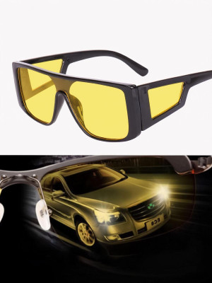 Legend Eyewear Over-sized Sunglasses(For Men & Women, Yellow)