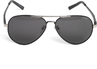 MARC LOUIS Oval Sunglasses(For Men & Women, Black)