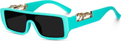 Legend Eyewear Rectangular Sunglasses(For Boys & Girls, Black)