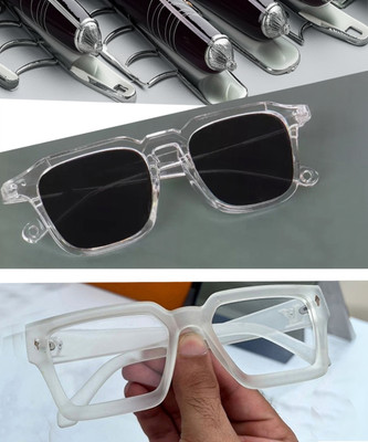 ELLIGATOR Wayfarer, Retro Square Sunglasses(For Men & Women, Clear, Black)