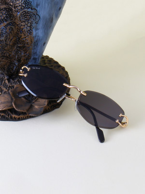 Ted Smith Rectangular Sunglasses(For Men & Women, Black)