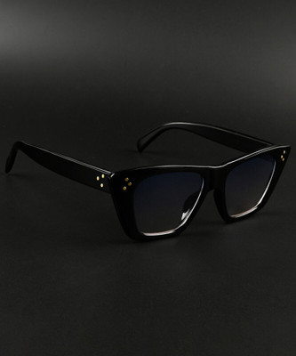Dressberry Wayfarer, Cat-eye Sunglasses(For Men & Women, Blue, Orange)