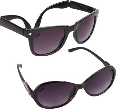 Scaglia Cat-eye Sunglasses(For Men & Women, Grey)