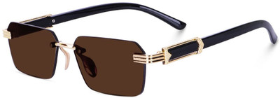 CREATURE Rectangular Sunglasses(For Men & Women, Brown)