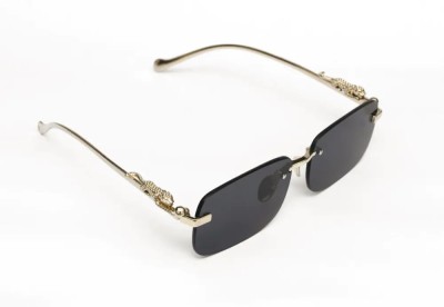 Accentz Rectangular Sunglasses(For Men, Black)