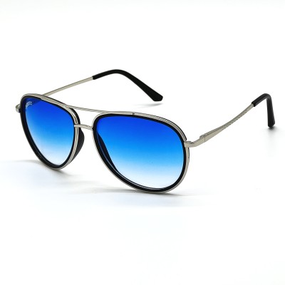 CHORIOTIS Aviator, Oval Sunglasses(For Men & Women, Blue, Clear)