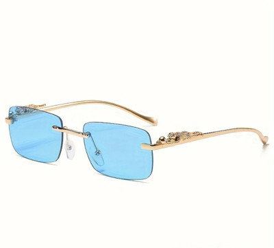 AKAYI Rectangular Sunglasses(For Men, Blue)