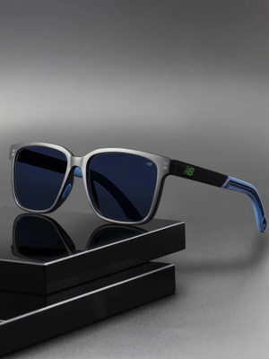 New Balance Retro Square Sunglasses(For Men, Grey)