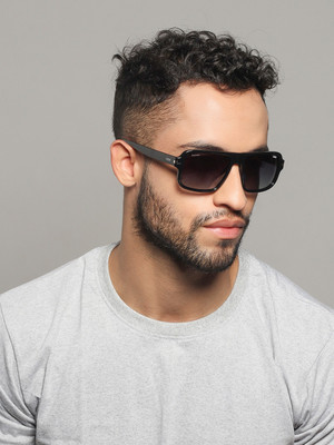 IDEE Retro Square Sunglasses(For Men, Grey)