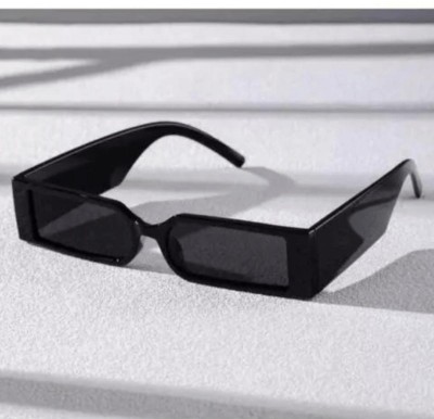 KKITTO Retro Square Sunglasses(For Men & Women, Black)