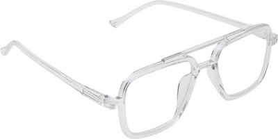 Garth Retro Square Sunglasses(For Men & Women, Clear)